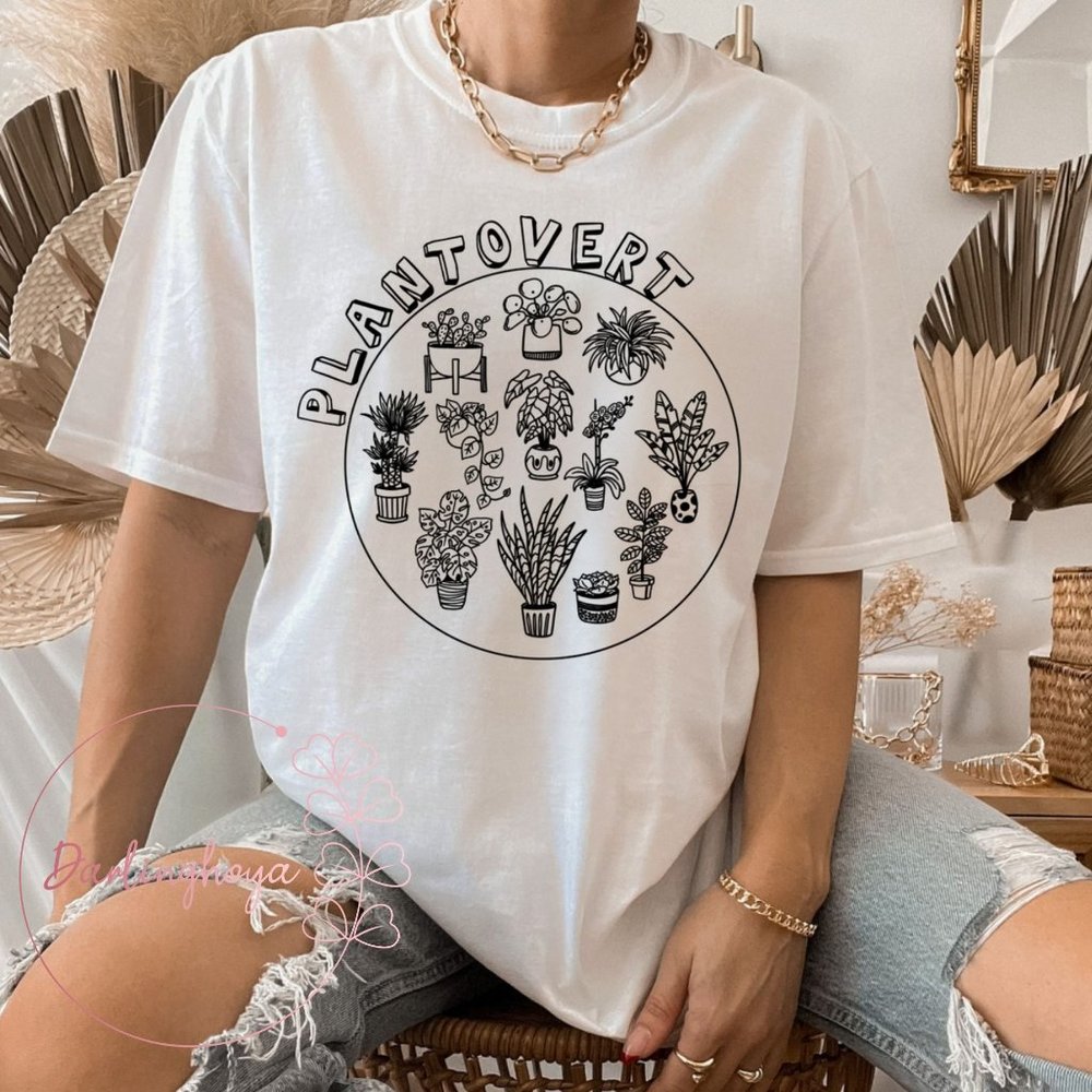 Plantovert Unisex Short Sleeve Graphic T-Shirt for Plant Lover, Plant Mom